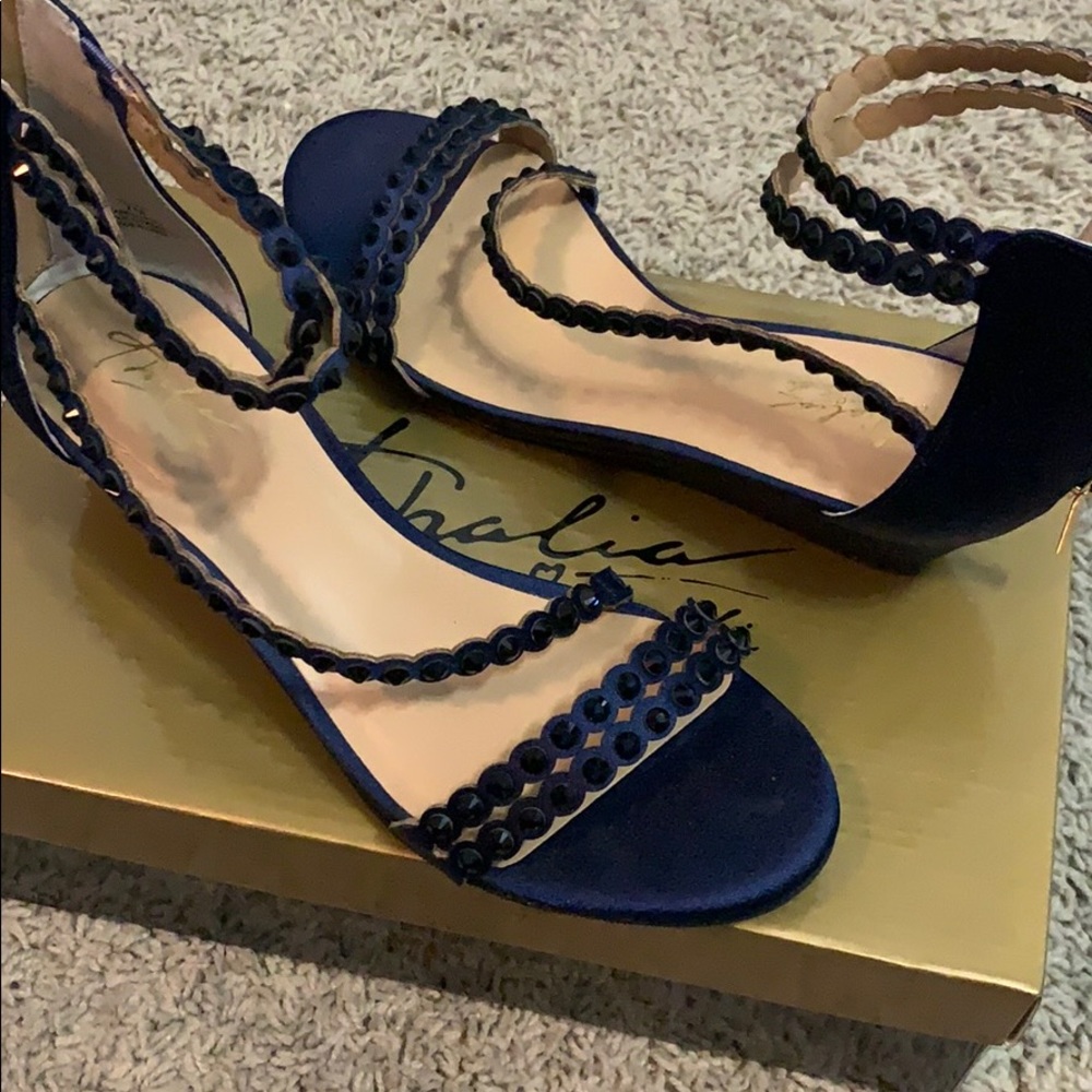 Thalia sodi - Navy blue wedge sandal
